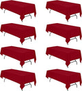 BRILLMAX 8 Pack Burgundy Tablecloths by BRILLMAX