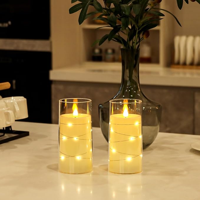 Aignis Flickering Flameless Candles Battery Operated Candles LED Candles - Image 3