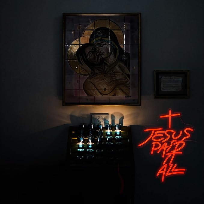 Jesus Paid It All Neon Sign Red Cross Neon Light - Image 6