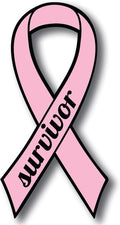 Magnet Me Up: Breast Cancer Survivor Pink Ribbon Magnet Decal by MagnetMeUp