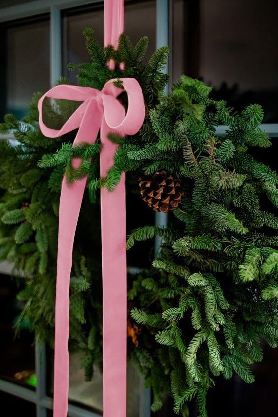 Pink Velvet Ribbon 1.5'' 25 Yards - Image 4