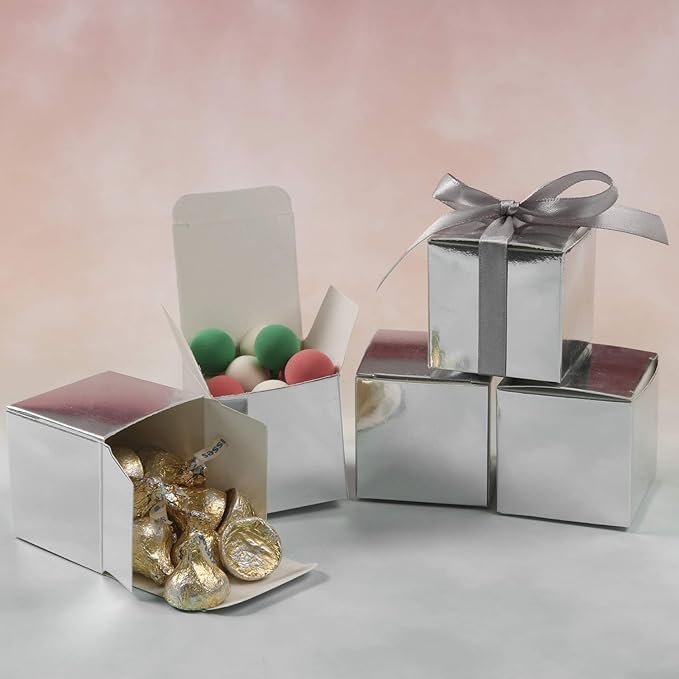 COTOPHER 60pcs Wedding Favor Boxes, Paper Gift Boxes 3x3x3 Inches Small Gift - Image 3