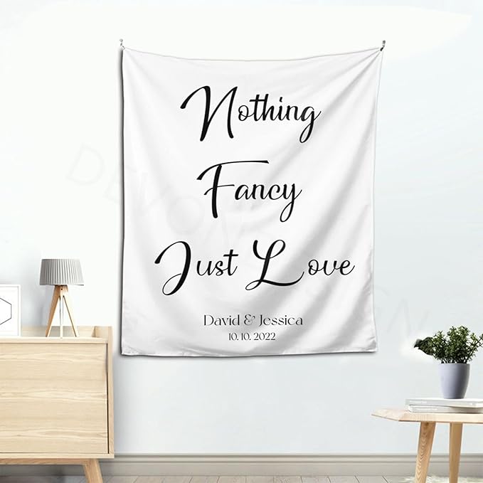 Nothing Fancy Just Love Backdrop, Custom Tapestry - Image 5