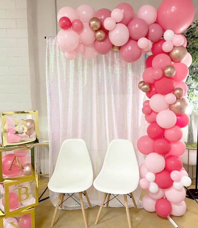 ShinyBeauty Iridescent White Sequin Backdrop | 4FTx7FT Photo Booth Backdrop - Image 3