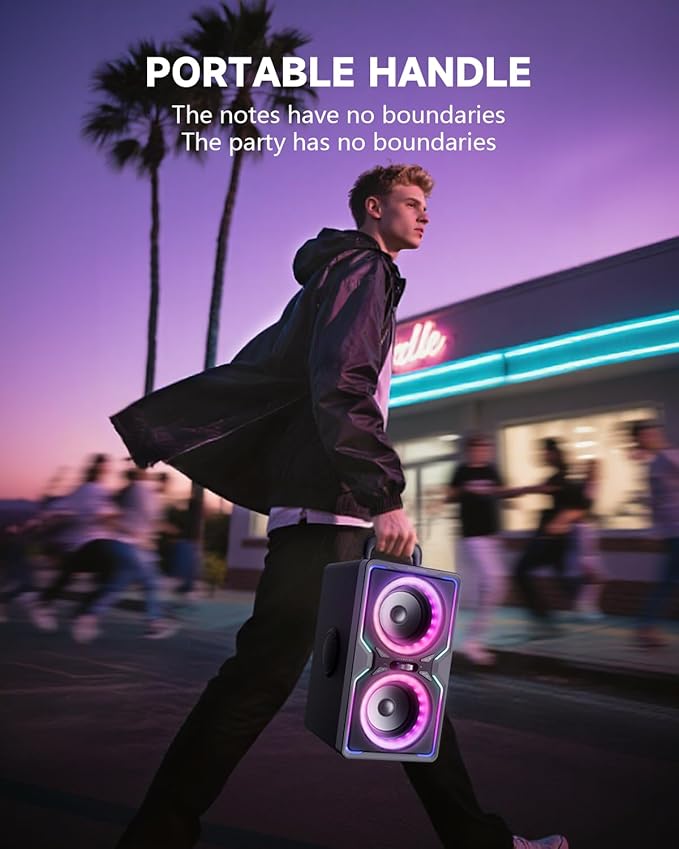 Hotlemon Large Bluetooth Speaker: 240W Peak Powerful Loud Sound - Image 4