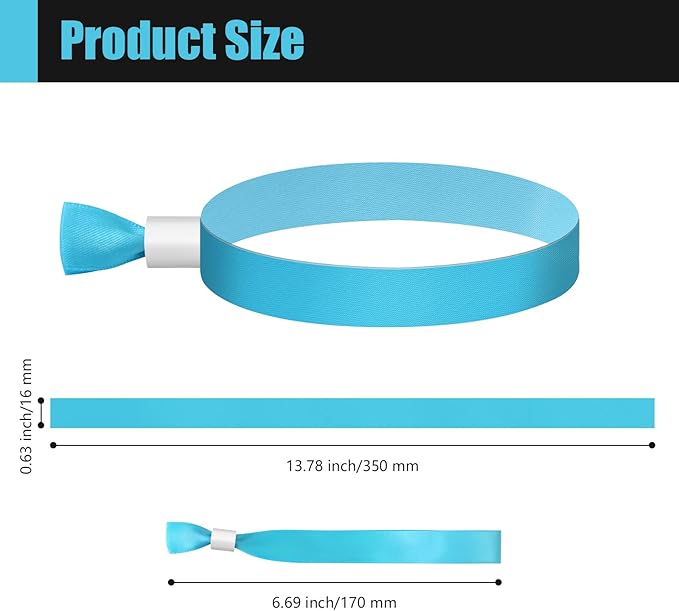 100 Pcs Cloth Event Wristbands, Event Wristbands, Colored Wrist Bands - Image 2