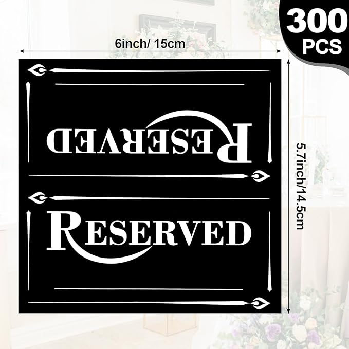 300 Pcs Paper Table Reserved Sign - Image 2