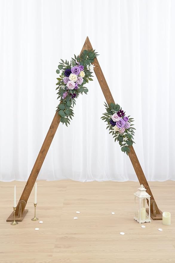Faux Flower Swag Set of 2 for Wedding Welcome Signs Floral Decorations - Image 7