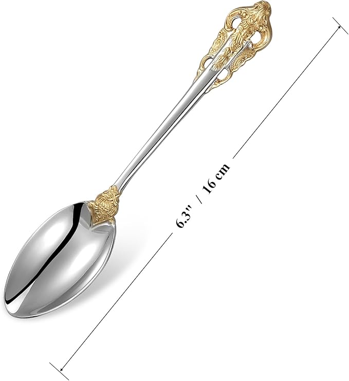 KEAWELL Luxury 6.3" Teaspoons, 18/10 Stainless Steel, Gorgeous Small Spoons - Image 2