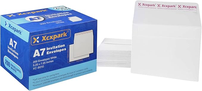 200 Qty Printable A7 Invitation Envelopes 5.25X7.25 inches Cards, Self Seal - Image 6