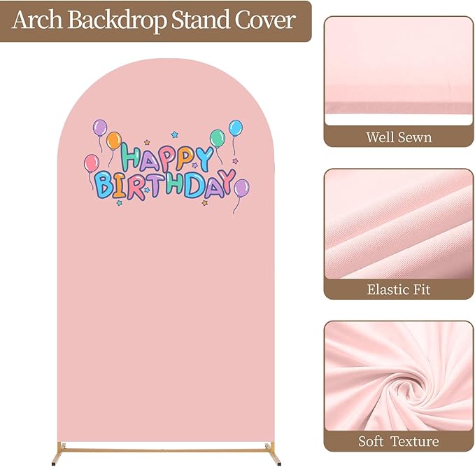 Metal Arch Backdrop Stand and Cover Set, 6FT Party Backdrop, Backdrop Stand - Image 3