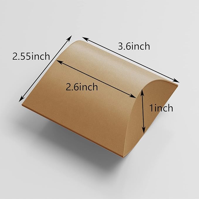 Kraft Paper Pillow Candy Box, Foldable Gift Box - Image 2
