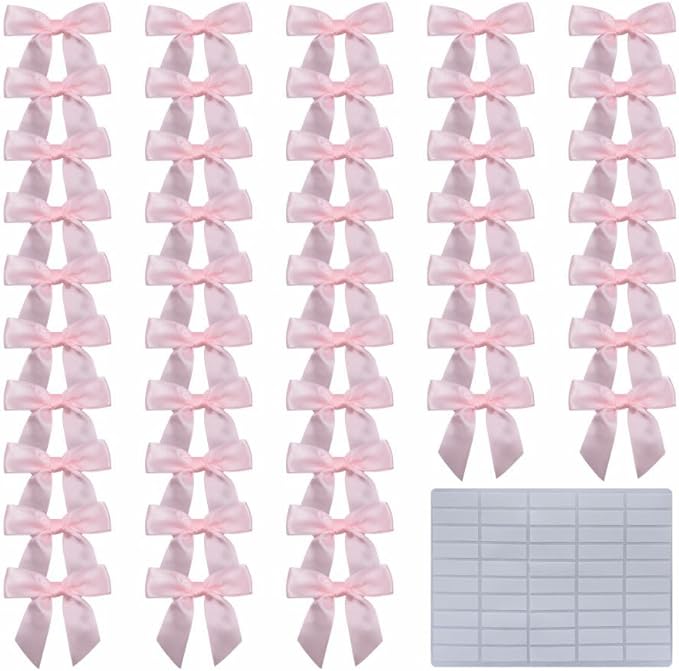 2.5" Hgzgch Light Pink Satin Ribbon Bow by Unknown