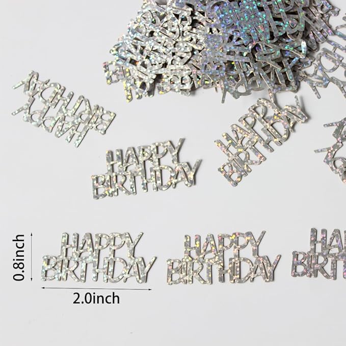 100PC Confetti Happy Birthday Table Decorations - Image 6