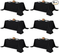 Fitable Black Tableclothes for Rectangle Tables, 6 Pack by Fitable