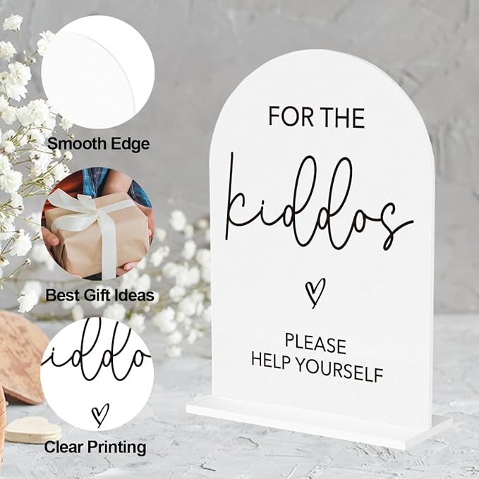 For The Kiddos Wedding Sign Please Help Yourself Sign - Image 3