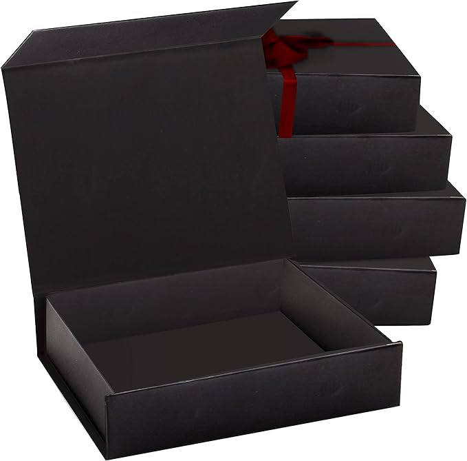 5 Pack Black Hard Gift Box - Image 2