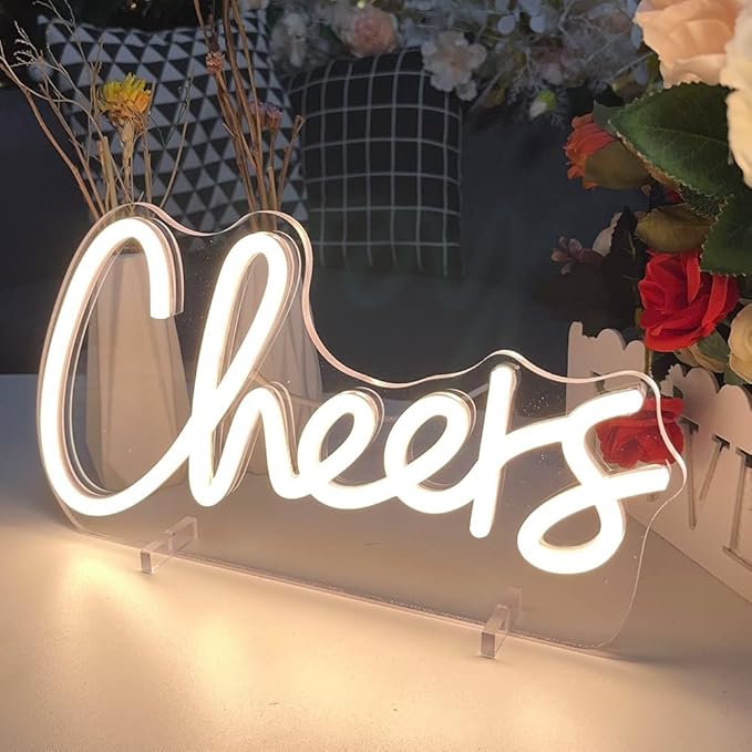 Cheers Table Number Neon Sign Desk Lamp Night Light Wedding Letter LED Neon - Image 8