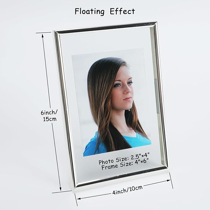Silver Floating Frame with Romantic Heart, - Image 2
