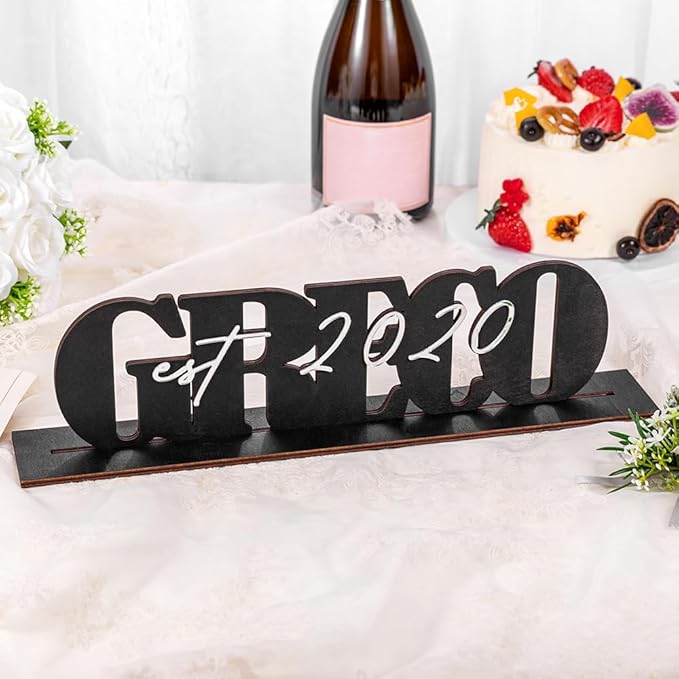 callie Personalized Mr and Mrs Wedding Table Sign, Custom Name Date Mr and Mrs - Image 6
