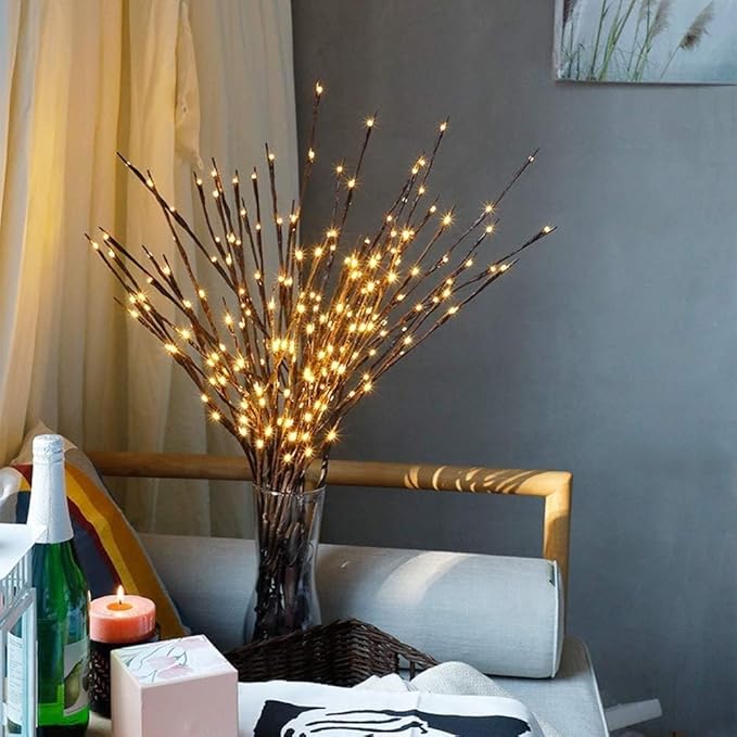 DK177 4 Pack Led Branch Light Battery Operated Lighted Branch Vase Filler - Image 7
