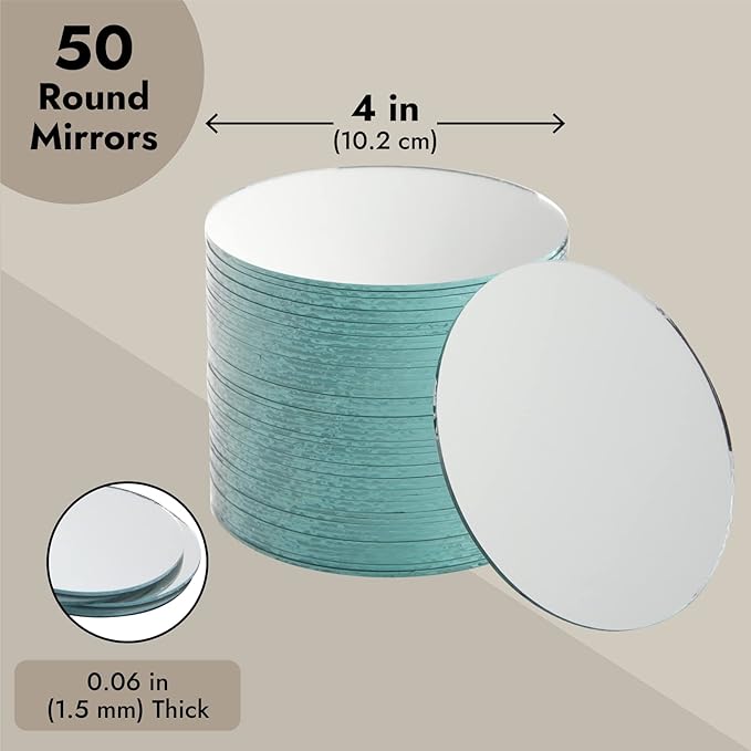 Juvale 4-Inch Round Glass Mirrors - Image 4
