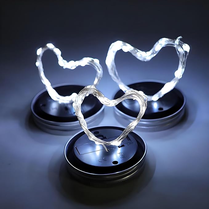 VOOKRY 6 Pack Solar Mason Jar Lights, 30 LED Mason Jar Lids Waterproof Firefly - Image 4