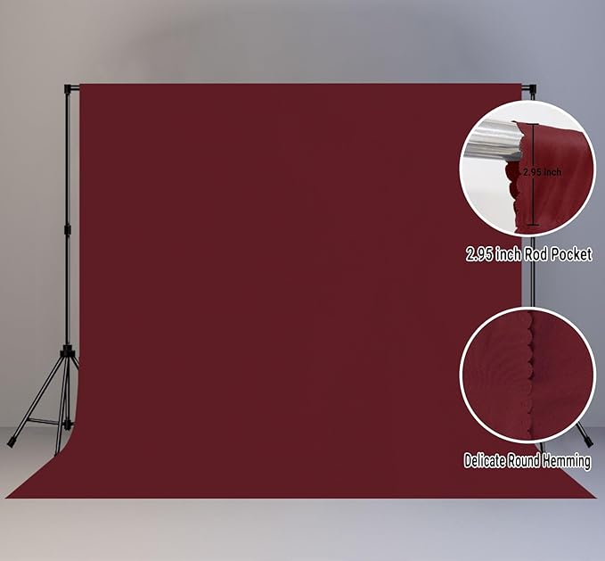10x10FT Wine Red Screen Backdrop - Image 2