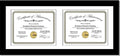 Creative Picture Frames 14X30Bk-W Black Horizontal Double Diploma Frame by CreativePictureFrames
