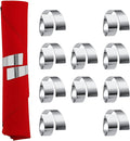 Silver Napkin Rings Set of 10, Metal Material by Unknown
