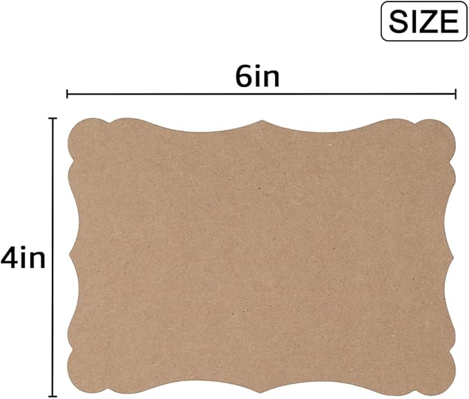50 Pack Blank Kraft Cards Cardstock Thick Paper Brown Greeting Cards - Image 2