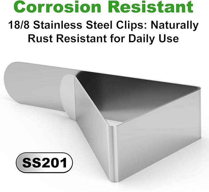 32 Pack Tablecloth Clips Heavy Duty, 2.95"x1.77" Stainless Steel Rust Proof - Image 6