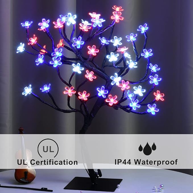 Pooqla 18 Inch 48 LED RGB Cherry Blossom Tree Light - Image 3