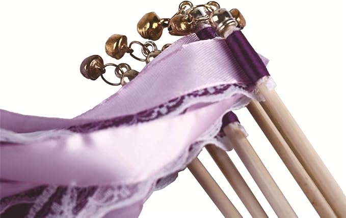 30pcs Lace Ribbon Stick Wands Christmas Birthday Party Streamers Wands Fairy - Image 2