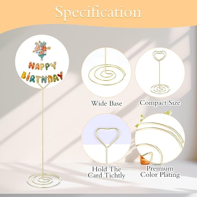 MAQUITA 36pcs Place Card Holder, Table Number Holders, Table Card Holders - Image 3