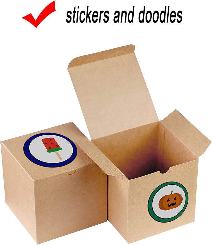 Xxcxpark 48 PCS Brown Gift Boxes 4x4x4 inches, Decorative Party Favor Gift - Image 6