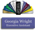 Custom Engraved Name Tag 1" x 3" Personalized Badge Magnetic or Pin Backing by GemAwards