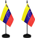 Venezuela Venezuelans Deluxe Desk Flag Set, Small Mini Miniature Venezuela by tibijoy