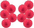 Red Birthday Decorations, DIY Red Paper Fans Hanging Decoration, Party Supplies by BARTHEW