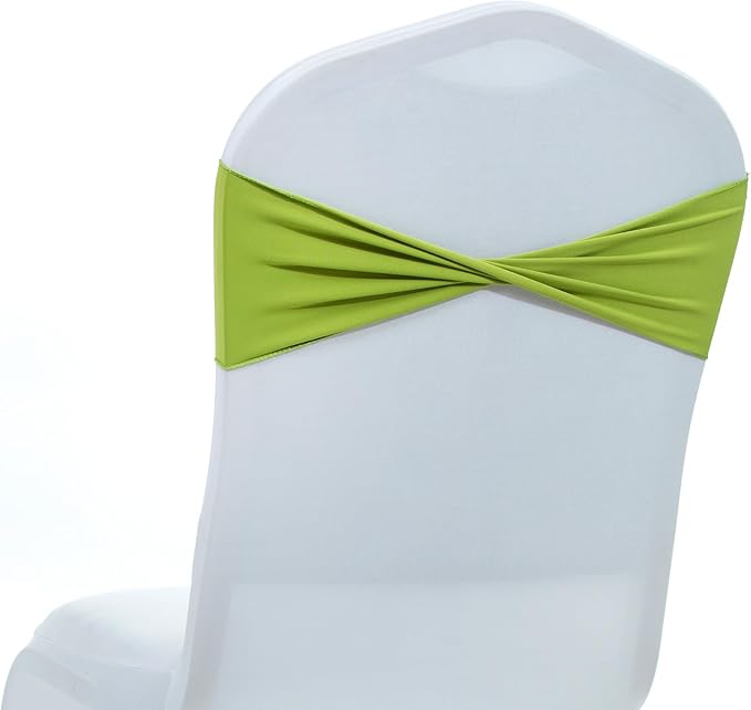 MDS Pack of 75 Spandex Chair Sashes Bows Elastic Stretch Dining Chair Bands by MDS