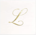 Gift Boutique 100 Gold Monogram Cocktail Napkins Letter L Disposable Paper Pack by GiftBoutique