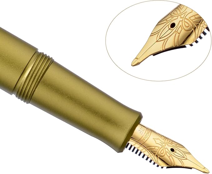 HONG DIAN M2 Black Forest Mini Fountain Pen, Long Blade Nib & Sleek Shape - Image 2