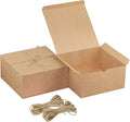 Xxcxpark 16 PCS Brown Kraft Gift Boxes 8x8x4 Inches, Decorative Party Favor by Xxcxpark
