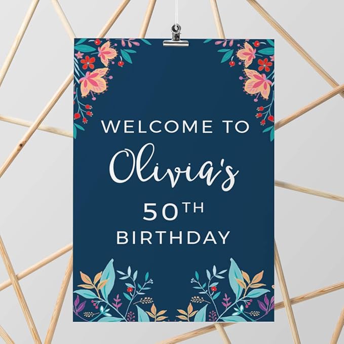 Andaz Press Personalized Extra Large Birthday Easel Board Party Sign, 12x18-inch - Image 2