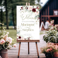 Burgundy Wedding Welcome Sign Template, Editable Blush Pink Welcome Sign by Unknown