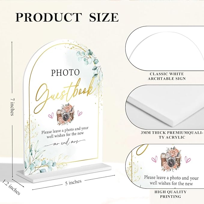 Acrylic Wedding Sign for Ceremony & Reception - Image 3