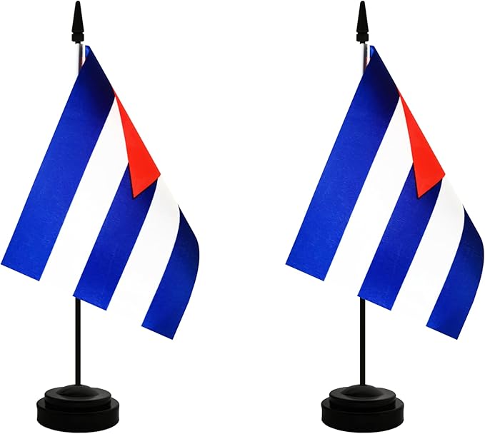 2 Pack Cuba Desk Flag, Cuban Table Office Flag by Unknown
