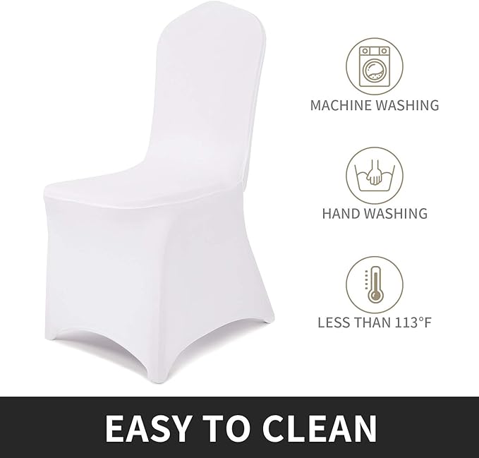Peomeise 50pcs Stretch Spandex Chair Cover - Image 3