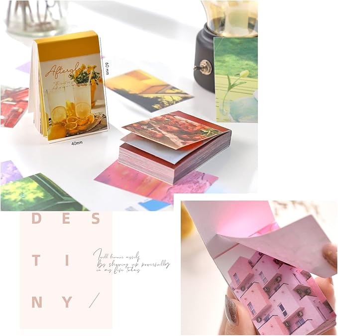 6 Sets 300 Pcs Washi Stickers Set Cute Aesthetic Sticker Book - Image 5