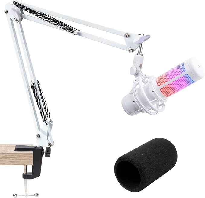 For HyperX QuadCast S White Boom Arm by sunmon